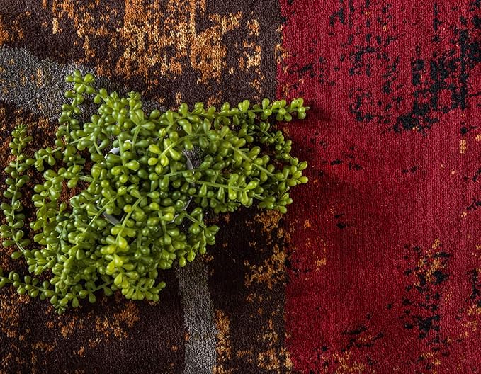Unique Loom Barista Collection Area Rug - Kouillou (3' 1" x 5' 3" Rectangle, Multi/ Brown)
