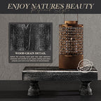 EOSAHR Stylish Pine Wood Risers for Decor for Kitchen Sink & Small Vanity - Risers Display Stands for Home Decor - Chic Sponge Holder & Bathroom Organizer (Black, 8.5")