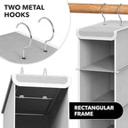 Simple Houseware 2 Pack 10 Shelves Hanging Organizer, Gray