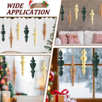 6Pcs Neutral Finial Christmas Ornaments for Tree, 3D Paper Honeycomb Hanging Decorations Vintage Christmas Honeycomb Ornaments Lanterns for Xmas Tree Winter New Year Holiday Party Home Decor