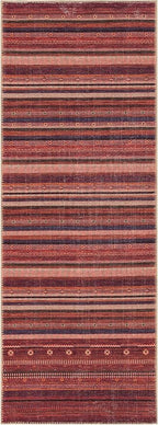 Keen Home Design 2x7 Rug - Machine Washable Runner Rug with Non-Slip Backing, Ideal for Hallway, Entryway, Kitchen, Laundry Room - Vintage, Easy Clean, Durable, Low Pile Rug - (2'6" x 7')