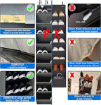 [Improve Over The Door Shoe Organizer, Extra Large 10 Tiers, Over Door Shoe Organizer, Coated Hooks Grip Firmly Without Scratching Paint, 75LB, Door Shoe Rack, Dark Black