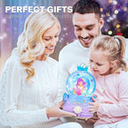BREIS Snow Globe,100MM Mermaid Snow Globes Automatic Snowflakes with Music Boxes LED Lights,Home Decor Birthday Christmas Valentines Gifts for Girls Kids Girlfriend Women