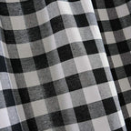 Sweet Home Collection Buffalo Check Gingham Kitchen Window Curtains Valance Set, 24" Tier, Black/White