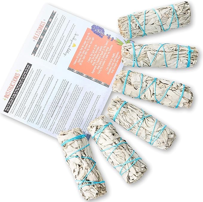 12 Pack White Sage ~ Sage Smudge Sticks for Smudging & Cleansing Energy ~ Bulk/Wholesale ~ Sustainably Grown (12 Pack)