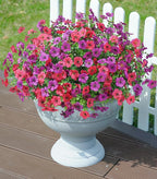 Artificial Flowers for Outdoors Daisy 12 Bundles for Home Decoration, Faux Flower Fake Plants Outside Decoration with Eucalyptus UV Resistant for Planter Porch Patio Yard Garden