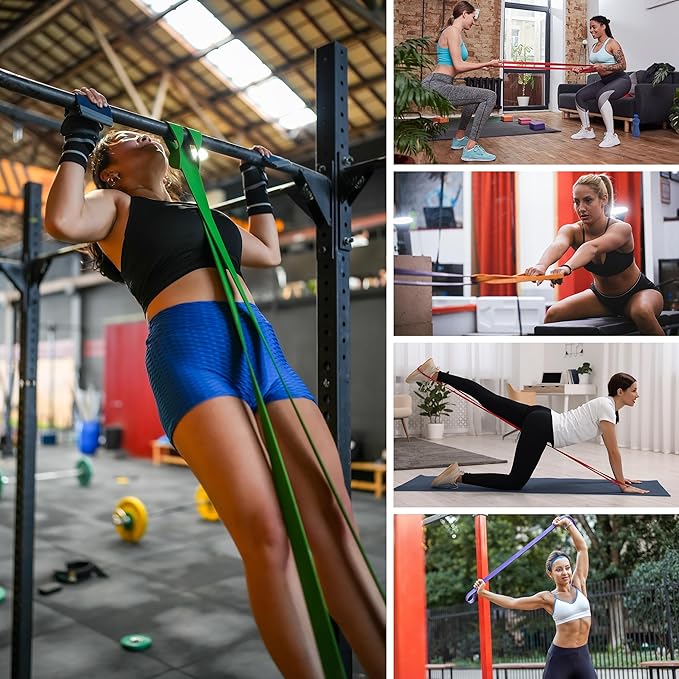 Resistance Bands for Working Out, Workout Bands, Training Bands Set, Pull Up Exercise Bands for Home Workouts, Full Body Training, Physical Therapy.