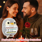 Crimmy Love Romantic Gifts for Him Her Boyfriend Girlfriend, Crochet Penguin Anniversary Birthday Present for Women Men, Christmas Valentines Gift for Couples Wife Husband (Grey Love Penguin)