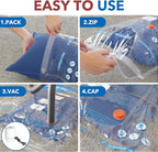 8 Pack Vacuum Storage Bags with Electric Air Pump，2 Jumbo,2 Large,2 Midium,2 Small Bags Space Saver Sealer Bags, Airtight Compression Bags for Clothes, Pillows, Comforters, Blankets, Bedding, Clothing