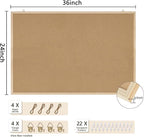 DAHAPYBOO Cork Board 2Pack,36x24 Bulletin Board for Office with Pin Oak Wood Boards, Message Board or Vision Board.