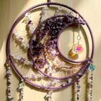 Large Dream Catchers, Crystal Tree of Life Dreamcatcher with Rainbow Healing Agate Slice Wind Chime Suncatcher for Windows Hangings Prism Decoration Gifts for Adult Girls Bedroom Garden Room Decor