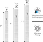 A&S Mezuzot Aluminum Mezuzah Case with 3D Painted Shin Design Easy Peel and Stick Judaica Door Mezuzah for Parchment Scroll (Grey/White, 6 Inches)
