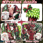 JOPHMO 24 Pieces Christmas Wood Ornaments Snowflake Gnome Snowman Truck Wooden Hanging Ornaments Christmas Tree Cutouts Wood Crafts Holiday Decor Xmas Party Supplies (Xmas-Mixed-A)