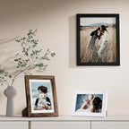 Vittanly Picture Frames Set of 10, Picture Frames Collage Wall Decor with Two 8x10, Four 5x7, and Four 4x6 Photo Frames, Gallery Wall Frame Set for Wall or Tabletop Display, Black, Brown and White