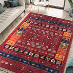 Keen Home Design 9x12 Rug - Machine Washable Area Rug with Non-Slip Backing, Ideal for Living Room, Dining Room, Bedroom - Vintage, Easy Clean, Durable, Low Pile Rug - (9' x 12')