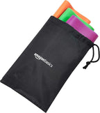 Amazon Basics Resistance Bands for Stretching, Strength Training and Exercise, Set of 3, Orange/Green/Pink