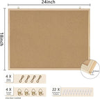 DAHAPYBOO Cork Board 2Pack,24x18 Bulletin Board for Office with Pin Oak Wood Boards, Message Board or Vision Board.