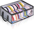 AOODA Hat Storage for Baseball Caps, Large Holds up to 40 Caps Wide Hat Organizer for Closet Snapback Holder, Grey