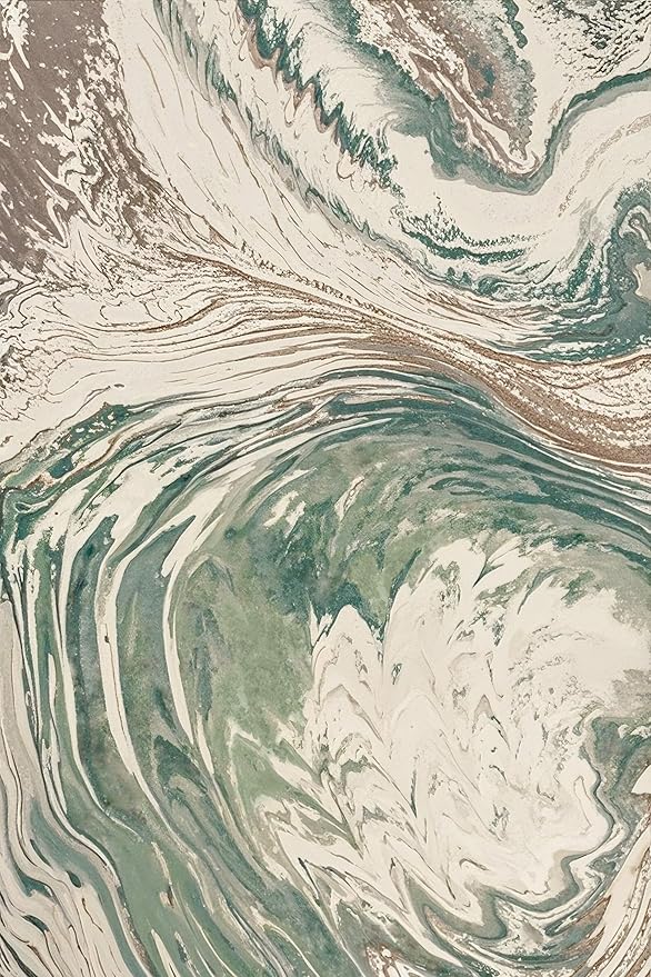 Ciicool Modern Abstract Area Rug 2x3 Washable Small Soft Entryway Rugs, Green Non-Slip Low Pile Throw Swirl Entry Rug, Foldable Kitchen Bathroom Rugs Floor Carpet for Entrance Bedroom Indoor Doormat