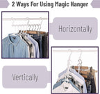 Mr. Pen Space Saving Hangers - 8 Pack White Space Saver Shirt Hangers, Clothes Organizer