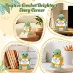 HEXMOZ Gifts for Mom from Daughter, Son - Birthday Gift, Ideas for Mothers, Mamas, Mother-in-Law - Handmade Collectible Turtle Daisy Doll Crochet Emotional Support with Positive Card