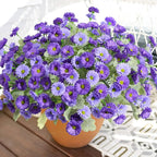HyeFlora Artificial Flowers for Outdoors Faux Plants Spring Decoration, 6 Bundles Fake Daisy Silk Flowers for Outside Realistic UV Resistant for Outdoor Planters Porch Patio Balcony Yard Home