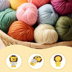 4 inch Positive Lion Handmade Knitted Wool Doll with Positive Card for Cheer Up Emotional Support Encouragement Friends