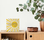 Mtrgdn Sunshine Decor A Little Sunshine to Brighten Your Day Inspirational Summer Wood Box Sign Desk Decor Boho Wooden Box Block Sign Decorations for Home Office Wall Tabletop