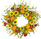 WreathDream Spring Summer Wreaths for Front Door Sunflower Wreath with Yellow Sunflower for Front Door Indoor Outdoor Farmhouse Home Wall Window Festival Wedding Decor