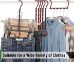 Mr. Pen Space Saving Hangers - 8 Pack Mahogany Color Space Saver Shirt Hangers