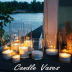 CYS EXCEL (H:12" D:6") Large Cylinder Clear Glass Vase for Wide Bouquet Flower Vase Centerpieces Display Hurricane Floating Candle Holder