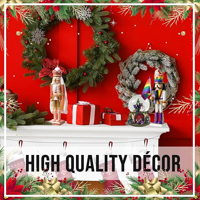 Nutcracker Ballet Gifts Musical Nutcracker Snow Globe, Christmas Ornaments Decorations, Holiday Home Decor, 5.75” x 4.5” inches, Clara and Prince