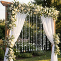 Soulchen 24 Pcs 40 Inch Clear Acrylic Crystal Garland Strands Large Hanging Chandelier Bead Chain String Wedding Icicle Drop Ornaments for Wedding Party Decor