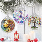 Jocidea Enchanting Fairy Christmas Ornament - Stained Glass Hanging Decor for Tree - Gift for Friends, Sisters