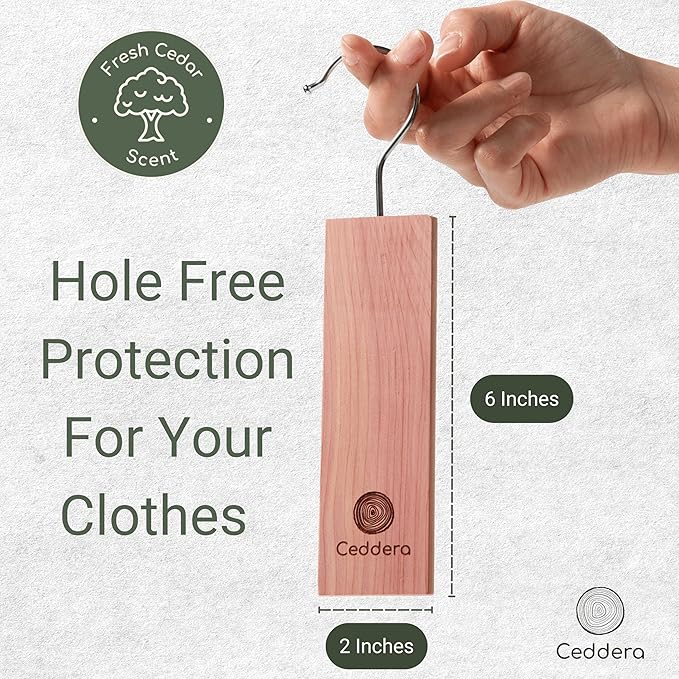 Essential Cedar Bundle | Natural Cedar Blocks for Clothes Storage | Eco Friendly Cedarwood for Closets | Moth Ball Alternative | 58 Total Pieces - 8 Hang Ups, 24 Rings, 24 Balls & 2 Sachets