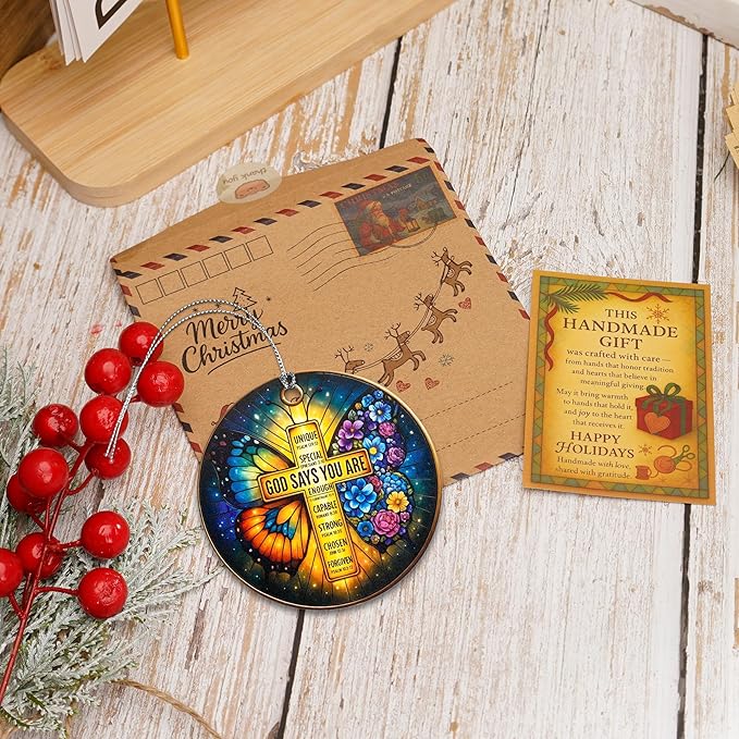 Nativity Cross Christmas Ornament 2026, Christian Christmas Ornaments Religious Gift, Cross Christmas Tree Decor, Nativity Scene Ornament Easter Faith Decor