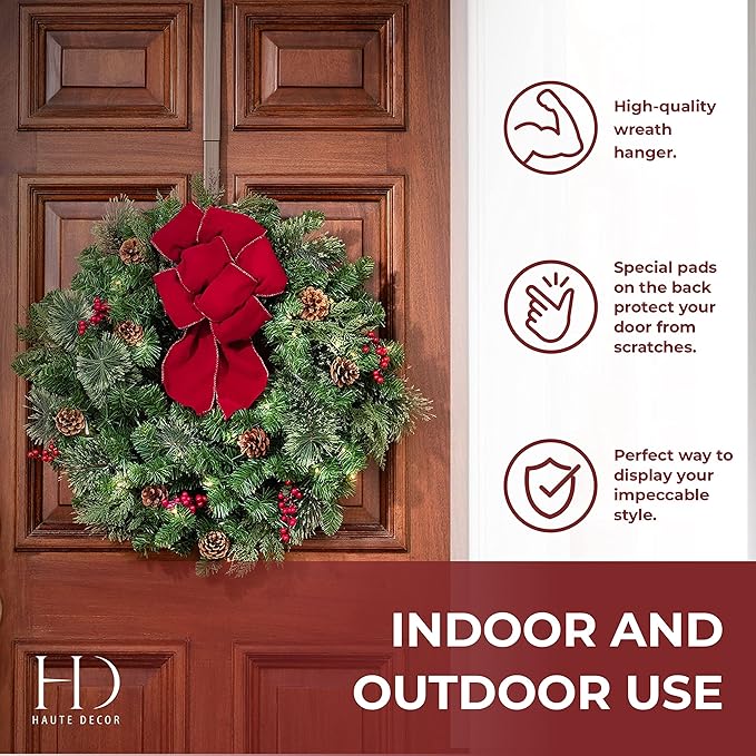 Haute Decor Adjustable Length Wreath Hanger - 20 Lb. Capacity
