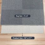 Non Slip Area Rug Pads Non Skid Rug Gripper 4x6 Feet Extra Thick Pad Anti-Slip Carpet Rug Mats for Hardwood Surface Floors, Keep Rugs Safe and in Place (4 x 6 Ft)