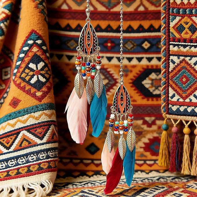 Dream Catcher for Cars,Handmade Small Rear View Mirror Hanging Decor,Boho car Accessories & Wall Ornament (Color)