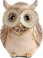 Smadeer Owl Statue for Home Decoration for Shelf Bookshelf OfficeTable Indoor Decor Accents Adorable Big Eye Owl Statues and Sculptures Animal Owls Gift for Bird Lover Cute Figurine