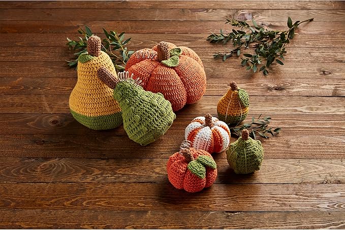Mud Pie Crochet Small Gourd; 7 1/2" x 4 3/4" Dia