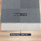 Non Slip Area Rug Pads - 5x8 Feet Extra Thick Pad Anti-Slip Carpet Rug Mats for Hardwood Floors