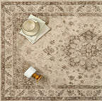 Brown Runner Rug 2x8 Washable Vintage Long Carpet for Hallway Kitchen Soft Retro Low Pile Thin Indoor Runner Non Slip Oriental Medallion Throw Rug for Bathroom Bedroom Laundry Dining Room