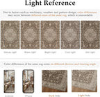 5x7 Area Rug Brown Washable Living Room Vintage Carpet Bedroom Distressed Non Slip Low Pile Thin Dining Room Office Medallion Accent Throw Rug