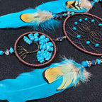 Large Dream Catchers for Bedroom,Dream Catchers for Adults, Dream Catcher Wall Hangings,Boho Dream Catcher Wall Decor Turquoise Handmade Hanging Ornament Home Decoration Party Blessing Festival Gift