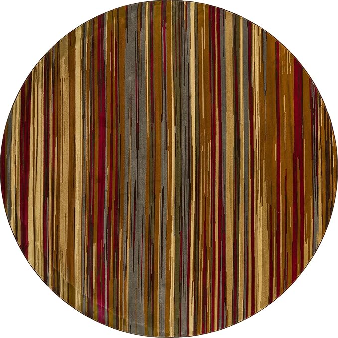 Unique Loom Barista Collection Area Rug - Icatu (10' Round, Beige/Brown)