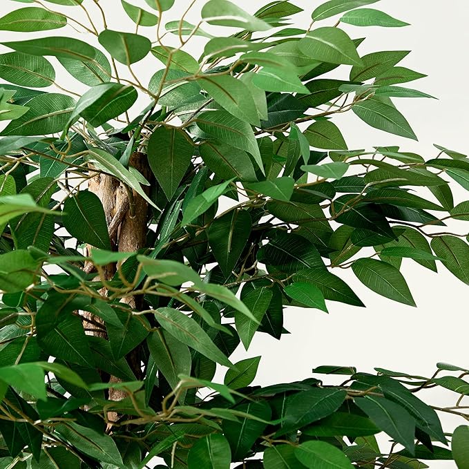 VECELO Artificial Ficus Tree with Sturdy Nursery Pot, 5FT Faux Silk Plant for Indoor Outdoor Home Garden Decor, 2 Pack