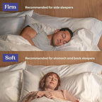FluffCo Zen Fluff™ Down King Pillow with 600 Fill Power White Duck Down Stomach Sleeper Pillows - Luxury Hotel Quality 300 Thread Count - 100% Cotton Feather Pillows (King Size 1 Pack)