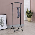 Kings Brand Furniture - Amos Black Metal Wardrobe Suit Valet Stand Organizer, Clothes Rack, Contour Hanger, Trouser Shoe Rack