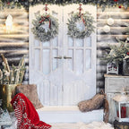 2 Pack Wreath Hangers for Front Door,Christmas Decoration Metal Over The Door Wreath Hanger Ornament,Candy Cane Wreath Hanger